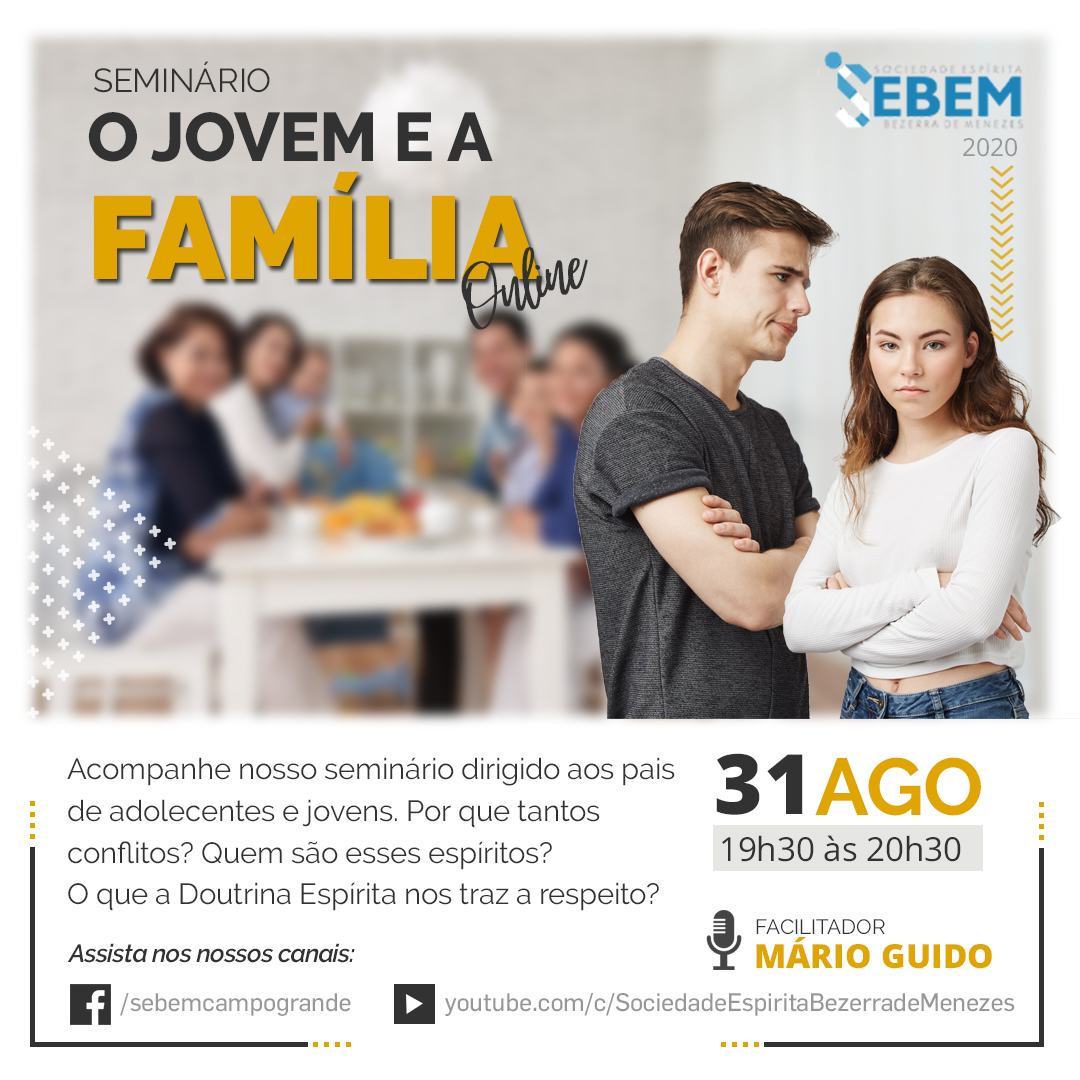 Leia mais sobre o artigo Seminário O Jovem e a Família (online)