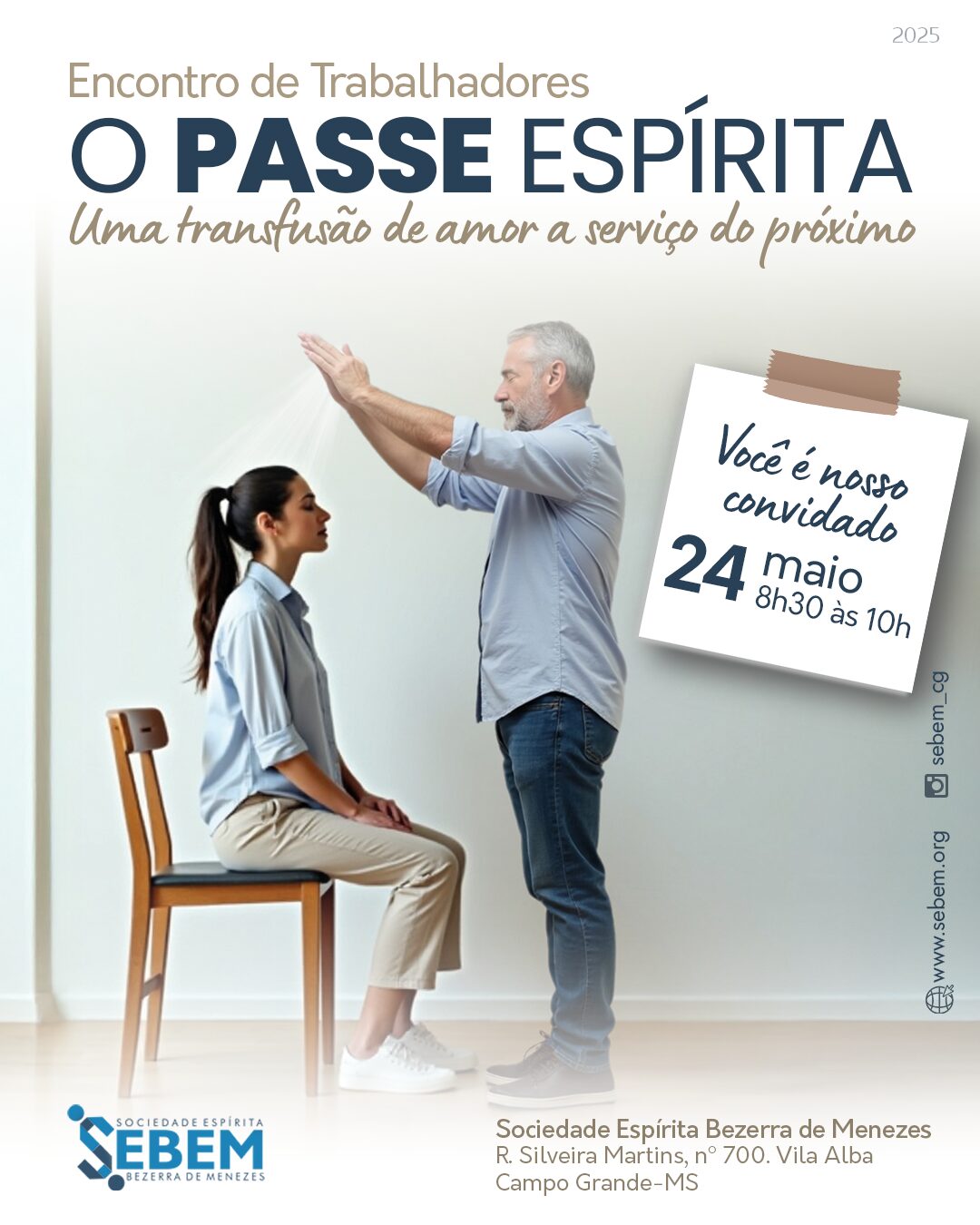 Leia mais sobre o artigo Encontro de Trabalhadores: O Passe Espírita – uma transfusão de amor a serviço do próximo